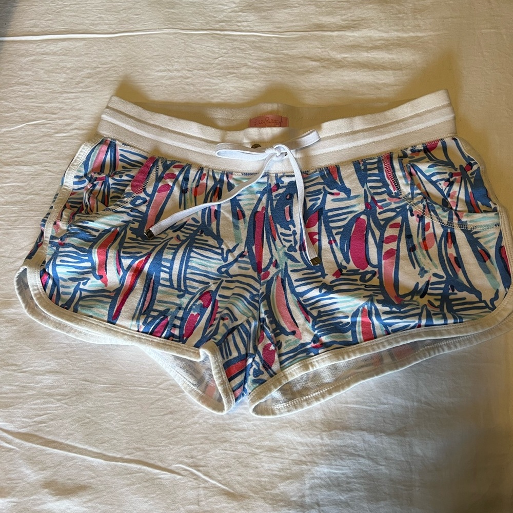Lilly Pulitzer Blue and Pink Terry Shorts
